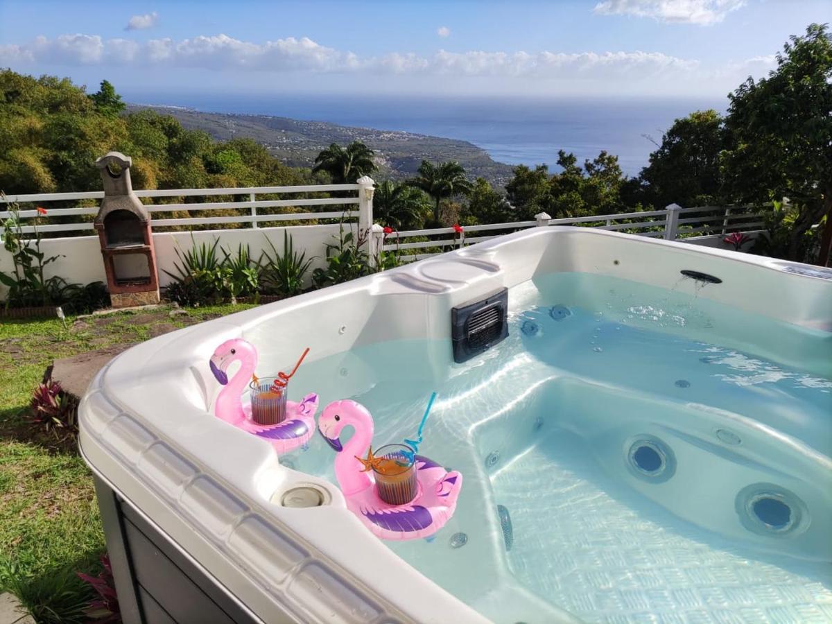 Belavue & Spa Prive, Avec Vue Panoramique Sur Mer, Jardin Creole Paysager, Jacuzzi Prive Bouillante Exteriör bild